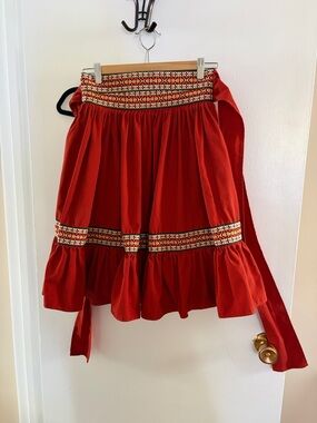 Vintage Audrey Coleman embroidered wrap skirt with ties size medium